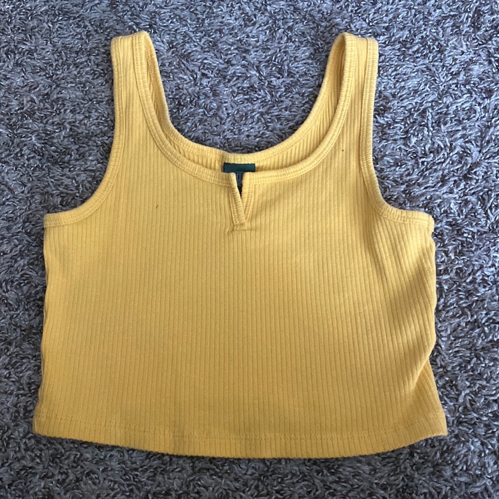 Yellow crop top size XS